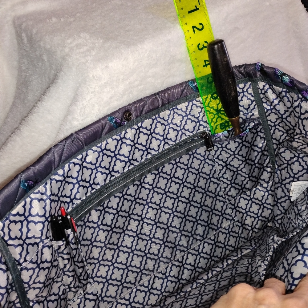 Lug Yacht Carry-All Tote Bag Travel  Butterfly Grey OBO - Picture 10 of 13
